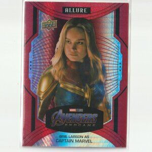 Upper Deck Allure Marvel Red Prism Rainbow BRIE LARSEN as CAPTAIN MARVEL #150